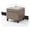 Coffee Brown, variant on 17.3" Modern Oatmeal Teddy Storage Ottoman, Upholstered Cube Foot Stool with Hinged Lid, Round Solid Wood Legs, Versatile Vanity Seat for Living Room, Bedroom