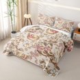 thumbnail image 3 of Homewish Cow Print Cowgirl Boots Daisy Bow Print Twin Quilt Set,Leopard Hat Style Twin Coverlet Set For Girls,2-Piece, 3 of 7
