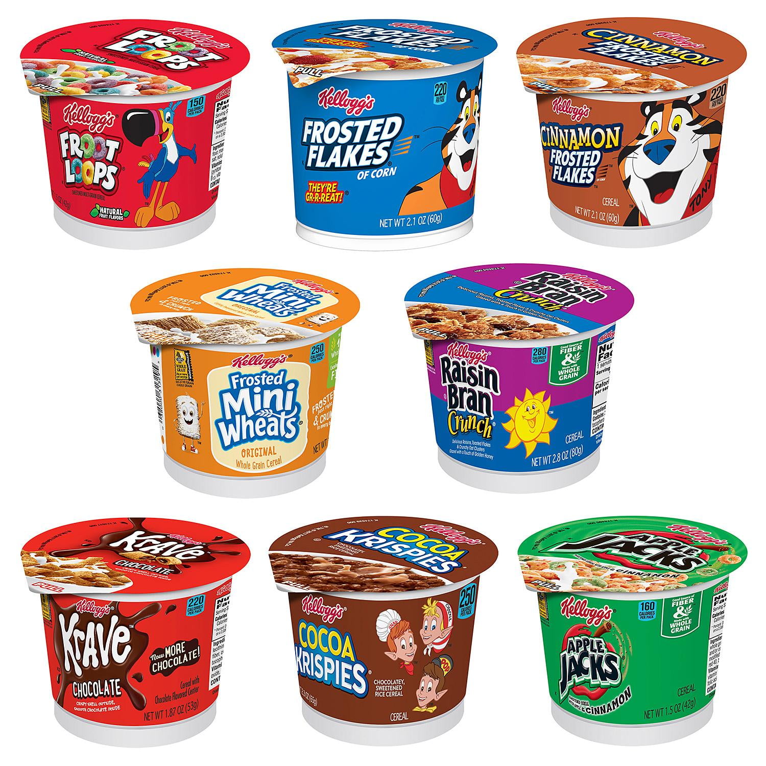 Kellogg s Favorite Cereal In A Cup Assortment Pack 60 Ct Walmart 