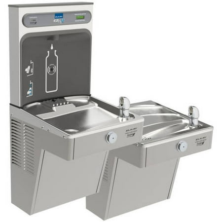 Bi Level Filter - Elkay LVRCGRNTL8WSK Filtered EZH2O Bottle Filling Station with Bi-Level Green Vandal-Resistant Cooler