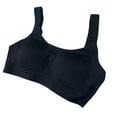 thumbnail image 4 of BIMEI Seamless Mastectomy Bra for Women, Pocket Post-Surgery Bra with Support Pads Comfort Lift Daily Bralettes V-Neck with Half-Fixed Cup Coaster,Black,M, 4 of 7