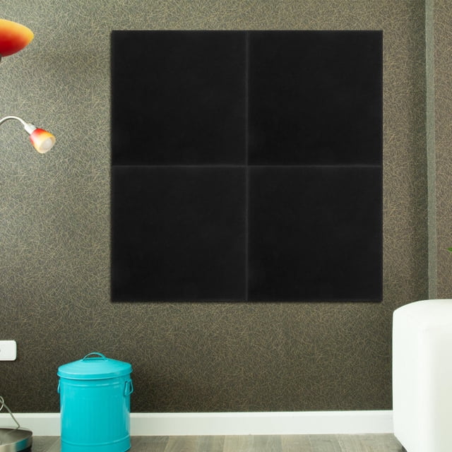 QUMIIRITY 12Ud Paneles Acústicos Para Paredes Con Espuma Absorbente Sonido Y Autoadhesivo Color Negro