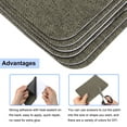 thumbnail image 3 of Uxcell 6 Pcs Patchs de Réparation pour Tissu de Canapé Patchs en Lin 4,13 Pouces x 6,1 Pouces Gris Foncé, 3 of 5