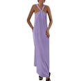 thumbnail image 1 of Vestido de verano PRETTYGARDEN 2025 para mujer, sin mangas, con tiras, morado, 1 of 9