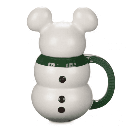 Disney Parks Mickey Snowman Christmas Holiday Coffee Mug