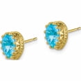 thumbnail image 2 of 10K Yellow Gold Tiara Collection 8mm Polished Pear Sky Blue Topaz Earrings (8.09 X 5.73) Made In Vietnam 10yc410bt, 2 of 5