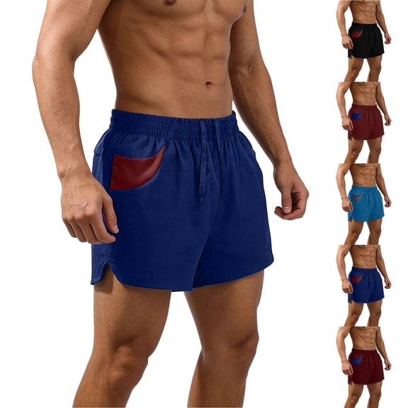 Bovxnpu Mens Casual Shorts Beach Running Sports Shorts, Men's Solid 3 Inch Athletic Shorts With Elastic Waist For Gym Beach Fitness Shorts