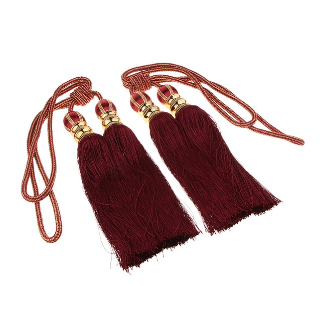 2 piezas cortina tieback borlas colgantes bola accesorios decorativos ventana rojo Sunnimix Cortina Tieback Borlas Cuerda