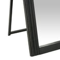 thumbnail image 4 of DecMode 36" x 72" Black Mango Wood Distressed Floor Mirror with Carved Grooves, 4 of 9