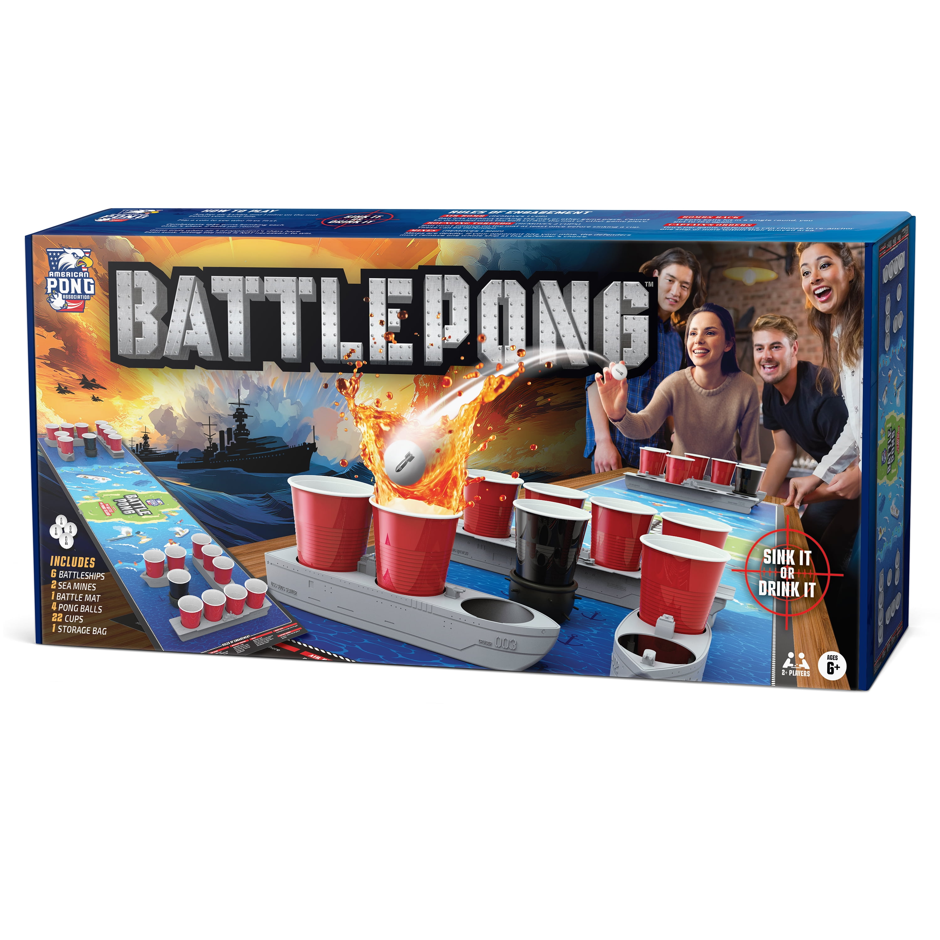 BattlePong, Tabletop Pong Party Game, for All Ages, by MinnARK