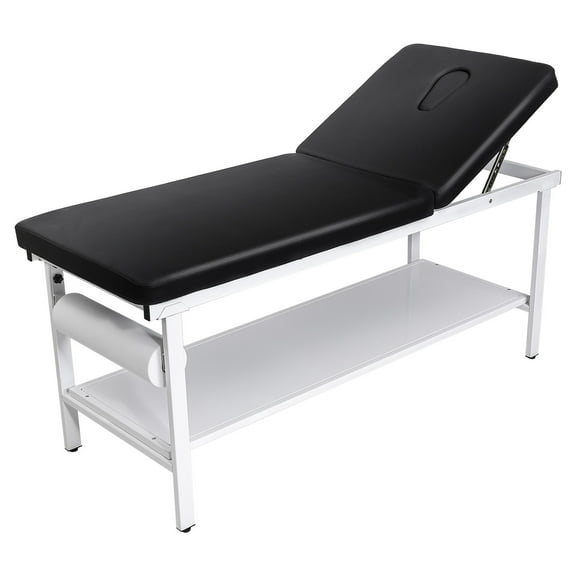 VEVOR Medical Exam Table, 500LBS Loading Medical Examination Bed with 0–40° Adjustable Backrest, Physical Therapy Exam Table with Storage Shelf & Paper Roll Dispenser for Hospital Clinic Rehab Center