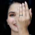 thumbnail image 4 of Rosec Jewels Emerald Eternity Band for Women (AAA Grade) - Natural Emerald Diamond Ring with Jewelry Box - Valentines Day Gift, 14K White Gold, US 3.50, 4 of 8