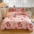 thumbnail image 1 of Juego de cama de Mickey Mouse con estampado de dibujos animados, 4 piezas, juego de sábanas de poliéster, colcha, edredón, regalo de Navidad, 1 of 4