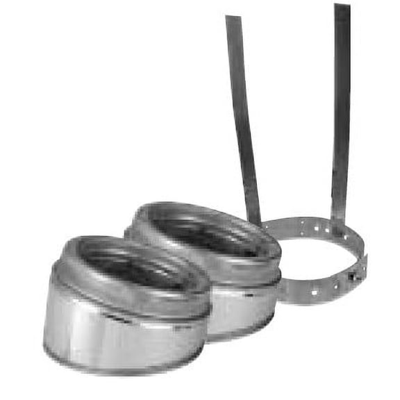 Metalbest 210211 Ultra-Temp 10" Class A Chimney Pipe 30 Degree Elbow Kit - Stainless Steel