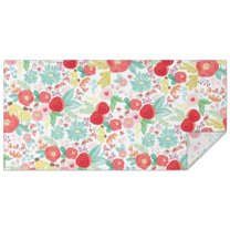 Pioneer Flower Floral Print Pattern Rectangle Tablecloth 60"x120",Waterproof Polyester Rectangle Table Cloth, Wipeable Spillproof Polyester Tablecloth for Dining, Camping, Indoor and Outdoor