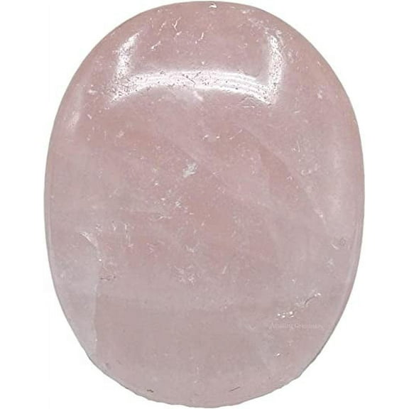 Rose Quartz Crystal Palm Stone