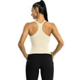 thumbnail image 5 of Alove Strethcy Ribbed Tank Tops With Shelf Bra Racerback Soft Camis, 5 of 5