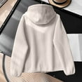 thumbnail image 2 of Uootdi Fuzzy Fleece Jackets for Women Stand Collar Full Zip Hooded Long Sleeve Coats Plus Size Fall Tops for Women with Front Pocket, 2 of 9