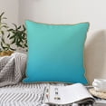 thumbnail image 6 of Xecao Teal Turquoise Print Soft Velvet Decorative Throw Pillow Covers, Square Cushion Cases for Bed, Sofa, Living Room, Car, and Indoor Outdoor Use-18"x18", 6 of 8