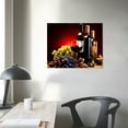 thumbnail image 3 of JEUXUS Printed on Canvas Wall Art Wine Glass Grapes Vintage Oil Painting Art Oil Painting Prints Stretched and Framed,Country Farm Fruit Art Picture Artworks for Living Room Kitchen Bedroom, 3 of 4