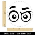 thumbnail image 2 of Cartoon Eyes Raised Brow Concerned Confused Judging Self-Inking Rubber Stamp Ink Stamper - Lime Green Ink - Medium 1 Inch, 2 of 7