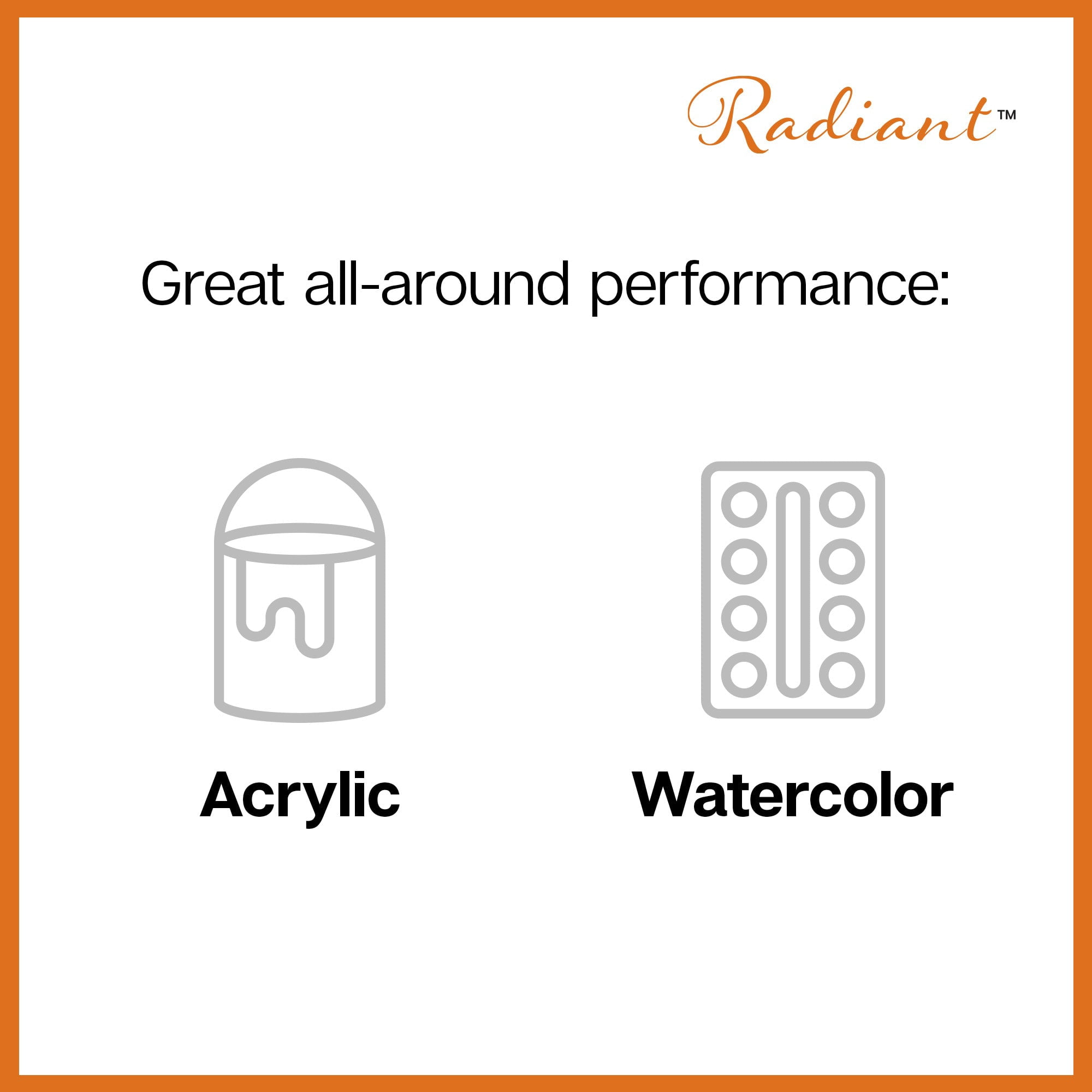 Kingart Radiant, Premium Golden Taklon Brushes, Set of 12, All Ages