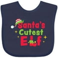 thumbnail image 3 of Inktastic Christmas Santa's Cutest Elf Boys or Girls Baby Bib, 3 of 4