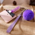 thumbnail image 4 of Sonducket Llavero anillo bola de peluche hebilla colgante llavero portátil soporte cartera bolso decoración llavero colgante para niñas Ropa, zapatos y accesorios Miscelánea Verde Sonducket AP014384-02, 4 of 6