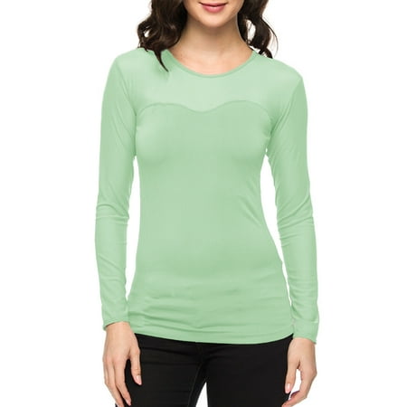 sweetheart neckline sheer seamless blouse mesh tops sleeve shirt dialog displays option button additional opens zoom