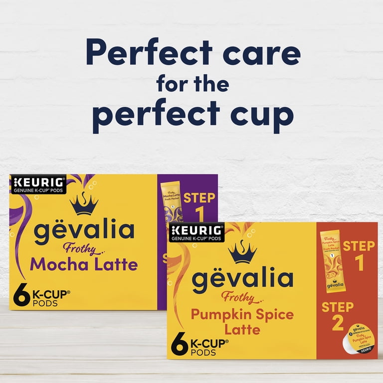 Gevalia Pumpkin Spice Latte Espresso Coffee Pods, Froth Packets
