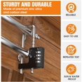 thumbnail image 3 of Cabinet Lock with Combination, Gym Locker Code Lock, Adjustable Heavy Duty U Shape Latch, Combination Padlock for Locker, Closet, Double Door, Fence, Luggage Lock, 3 of 5