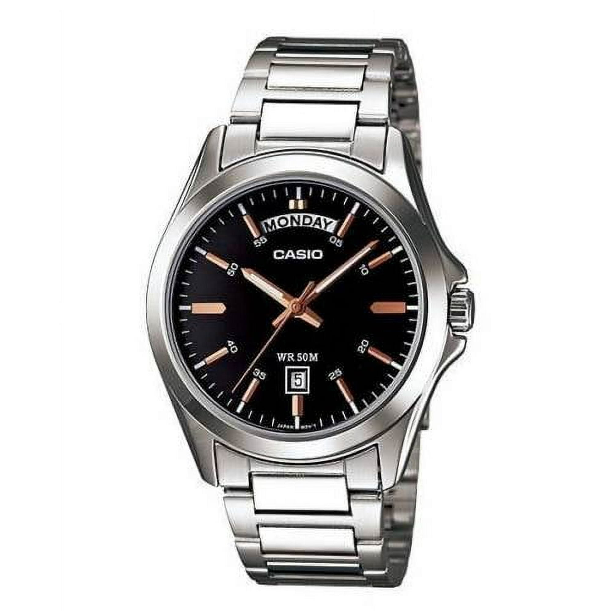 Casio men's classic analog black watch sale