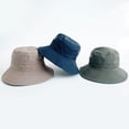 thumbnail image 3 of YAOBAMM Sun Hat Men Hat Wide Brim Adjustable Windproof Rope Quick Drying Casual Protection Solid Color Outdoor Visor Fisherman Hat, 3 of 7