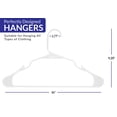 thumbnail image 3 of Royale Linens 40 Pack White Plastic Hangers for Clothes - Heavy Duty Clothes Hanger for Everyday Use - Lightweight & Space Saving Notched Plastic Hangers, 3 of 9