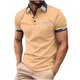 thumbnail image 2 of pstuiky Camisas casuales de manga corta para hombre, Camiseta de moda para hombre, informal, de color liso, con botones y bolsillos, con solapa, versátil. camisetas de hombre s, 2 of 3