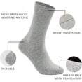 thumbnail image 2 of Mirlewaiy 6 Pairs Men's Cotton Dress Socks, Breathable Crew Socks for Business and Casual Wear, Size 6-15, 2 of 6