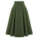 thumbnail image 1 of ICHUANYI Clearance Women Fashion Casual Skirt With Pockets Vintage High Waist Pleated Skirt(Army Green, S) Ichuanyi Ichuanyi, 1 of 7