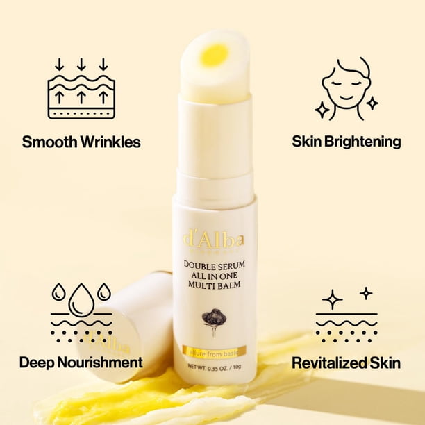 d'Alba Double Serum All in One Multi Balm, 0.35 oz (10 g