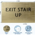 thumbnail image 2 of ADA CENTRAL SIGNS - 6" X4" Exit Stair Up Sign - ADA Compliant Tactile Graphics Grade 2 Braille Text | Fire Safety Emergency Exits, Stairwell Wall Signs for Malls, Offices, Schools, and Restaurants, 2 of 7