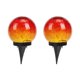 thumbnail image 1 of 2Pcs Solar Ball Lights Outdoor Garden Decor Cracked Glass Solar Lights Courtyard Decorative Pathway Courtyard Lawn, 1 of 5
