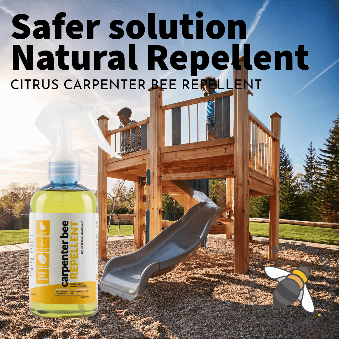 Best Bee Brothers Citrus Carpenter Bee Repellent Spray, Effective Long-Lasting Citrus Spray Made with Essential Oils, 8 Oz. (4 Pack)
