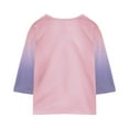 thumbnail image 7 of Summer 3/4 Sleeve Shirts for Teen Girls Raglan Gradient Color Block Crewneck T Shirts Fashion Casual Cute Y2K Kids Toddler Clothes Tween Tee Shirts Fall Outfits, Size 4-15, 7 of 7
