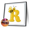 thumbnail image 2 of Cuadros Decorativos 5D DIY Diamond Painting Kits Bee Letter R Taladro redondo completo Decoración de pared Arte Sywqhk Nuevos Originales, 2 of 9