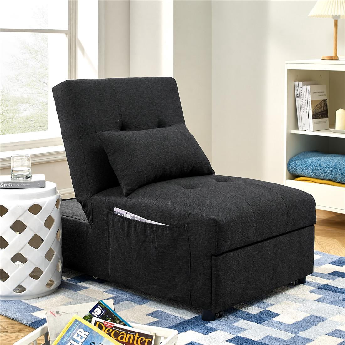 Folding Ottoman Sleeper Sofa Bed, 4 in 1 Function, Work as Ottoman ...