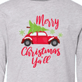 thumbnail image 4 of Inktastic Merry Christmas Ya'll with Red Car and Tree Long Sleeve Youth T-Shirt, 4 of 5