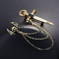 thumbnail image 6 of Segolike Fashion Men's Suit Rhinestone Tassel Chain Cross Brooch Pin Costume Accessory, 6 of 7