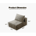 thumbnail image 2 of 29.1" Middle Seat Module for Modular Sectional Sofa, Comfy Corduroy Single Seater Sofa, Compression Cushions for Living Room, No Assembly Required (Middle Seat,Camel), 2 of 2