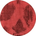 thumbnail image 1 of Ahgly Company Machine Washable Indoor Round Abstract Red Modern Area Rugs, 6' Round, 1 of 4