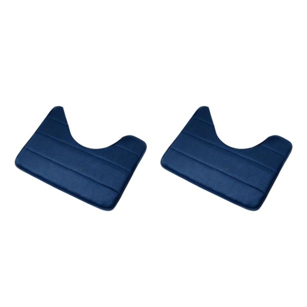 Alfombrilla de Baño Inteprter Antideslizante Azul Marino 40x50cm 2piezas