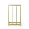 thumbnail image 4 of GDF Studio Lalia Modern Glam C Side Table, Set of 2, White and Champagne Gold, 4 of 9
